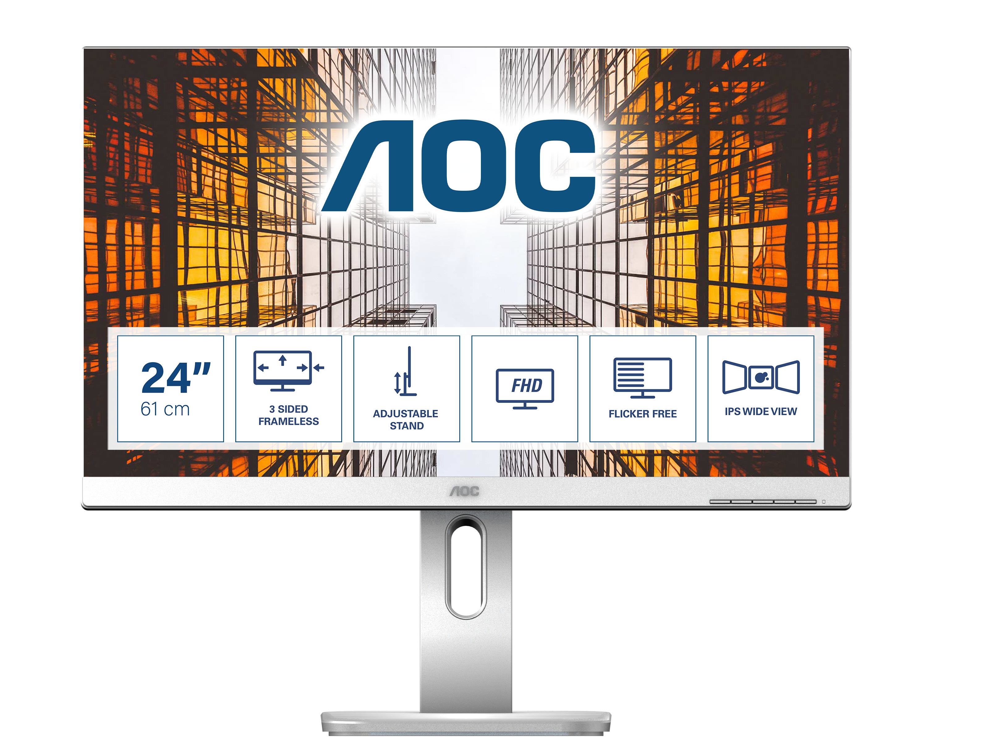 Aoc X24p1 Gr Aoc P1 X24p1 Gr Computer Monitor 61 Cm 24 19 X 10 Pixels Wuxga Led Silver