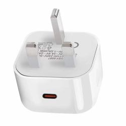 eSTUFF ES636026-BULK - eSTUFF Home Charger USB-C PD 3A 20W, UK Plug - White